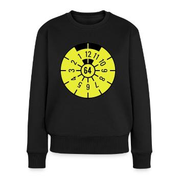TÜV 1964 - Frauen Premium Bio Pullover - Schwarz - Vorne - Julia (174cm)