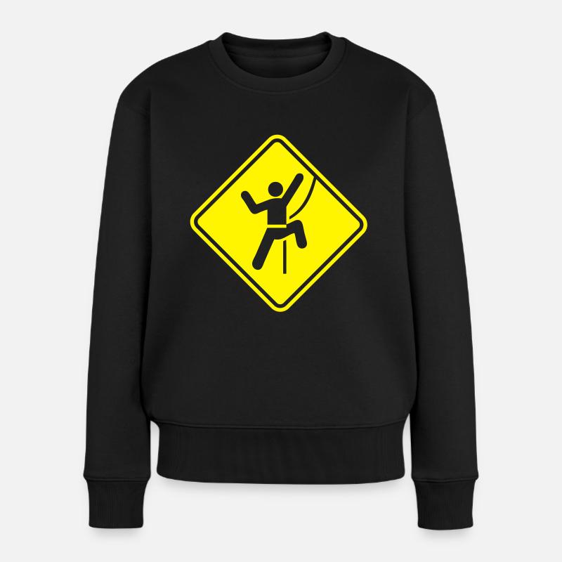 Rock Climbing Roadsign - Pull Premium bio Femme - noir