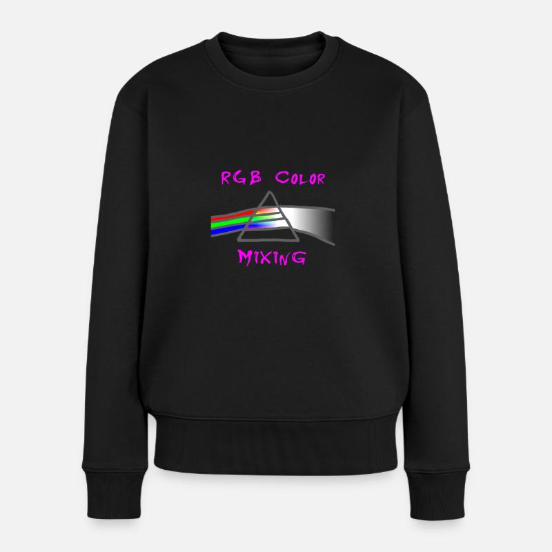 RGB Color Mixing - - Frauen Premium Bio Pullover - Schwarz