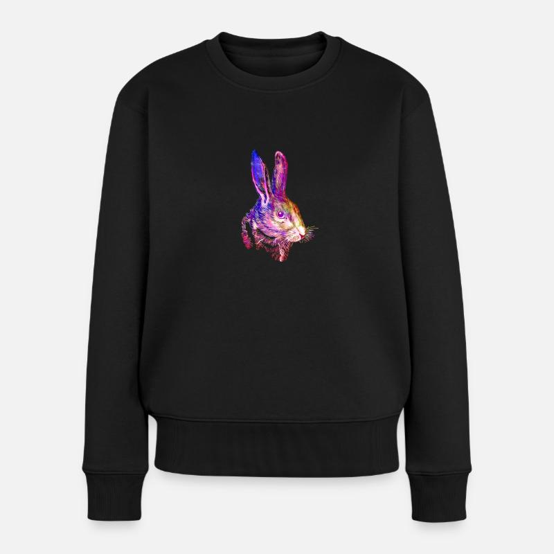 RosaHase - Frauen Premium Bio Pullover - Schwarz
