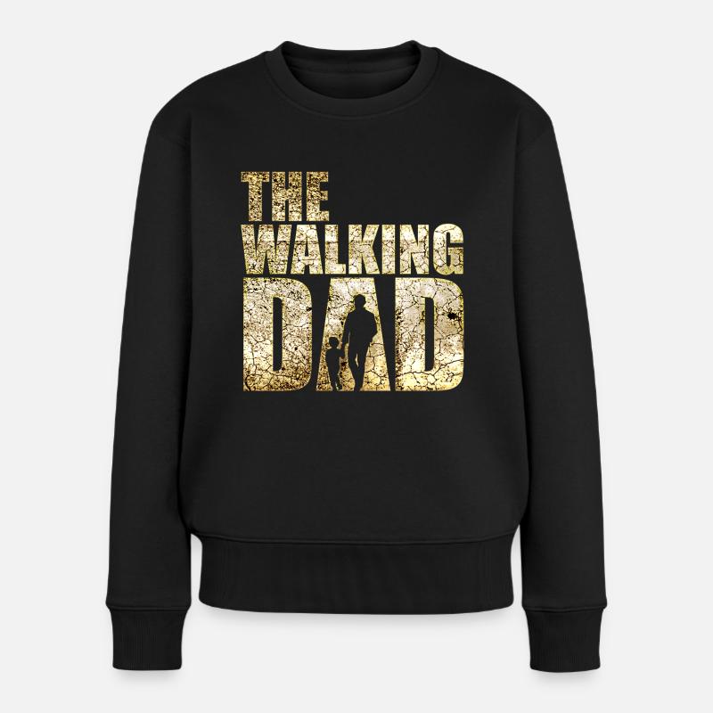 The Walking Dad 2 - Frauen Premium Bio Pullover - Schwarz