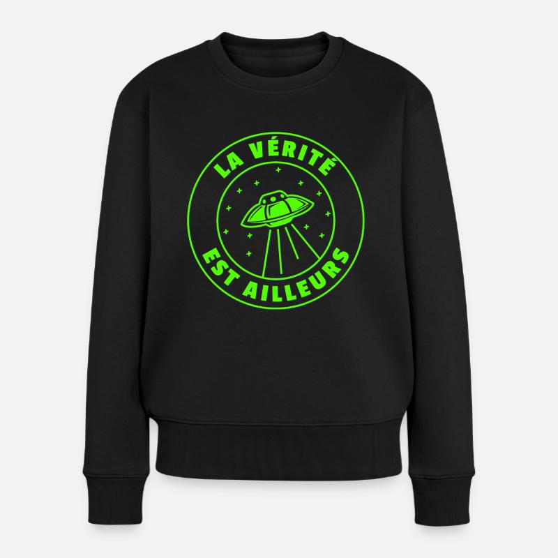 OVNI Vérité est ailleurs - Pull Premium bio Femme - noir