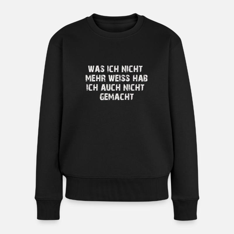 nicht_mehr_weiss - Frauen Premium Bio Pullover - Schwarz