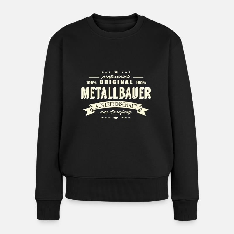 Metallbauer aus Leidenschaft - Frauen Premium Bio Pullover - Schwarz