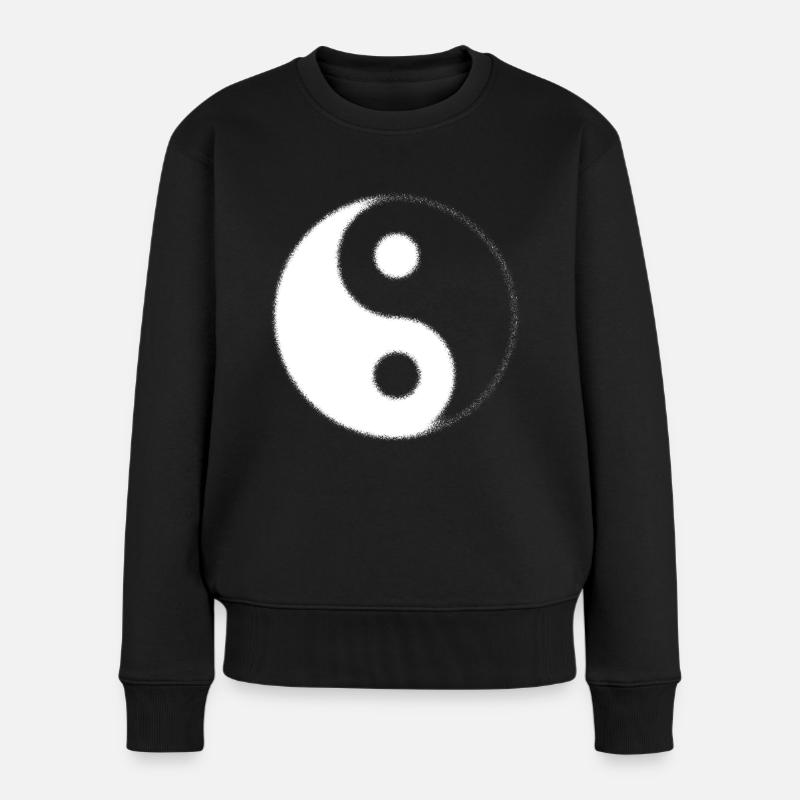Yin-Yang - Frauen Premium Bio Pullover - Schwarz