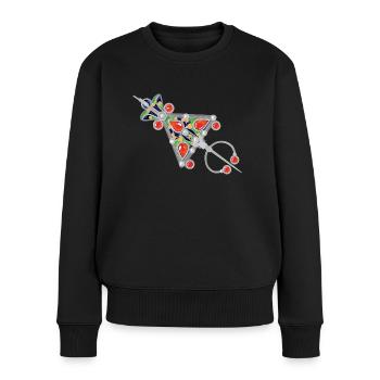Bijoux kabyle - Pull Premium bio Femme - noir - Devant - Julia (174cm)