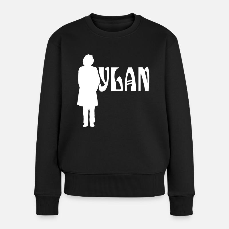 Silhouette White Bob Dylan - Women's Premium Organic Jumper - black