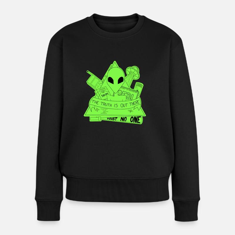 The Truth is out there - Frauen Premium Bio Pullover - Schwarz