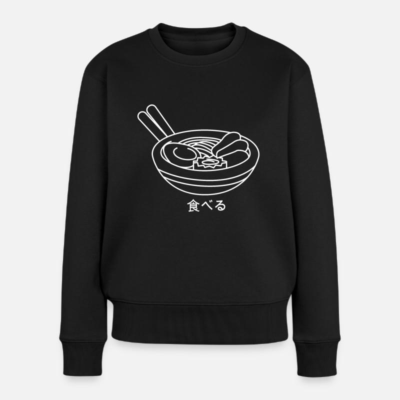 Ramen - Frauen Premium Bio Pullover - Schwarz