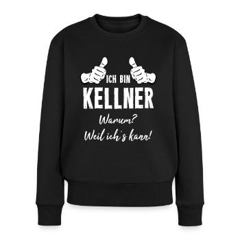 Kellner - Frauen Premium Bio Pullover - Schwarz - Vorne - Julia (174cm)
