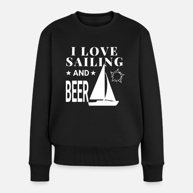 Segeln - Frauen Premium Bio Pullover - Schwarz