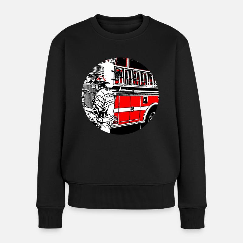 pompiers - Pull Premium bio Femme - noir