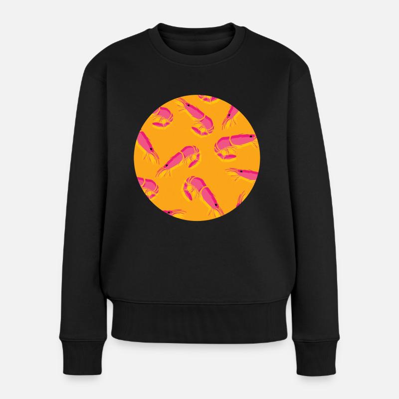 Krabben - Frauen Premium Bio Pullover - Schwarz