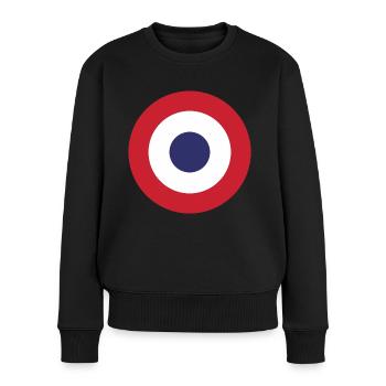 France Flag Round Target - Women's Premium Organic Jumper - black - Front - Julia (174cm)