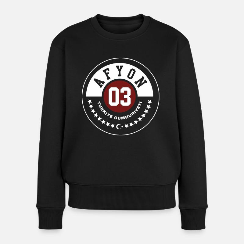 Afyon - Frauen Premium Bio Pullover - Schwarz