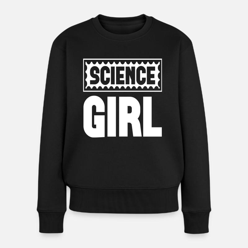 Science Girl - Frauen Premium Bio Pullover - Schwarz