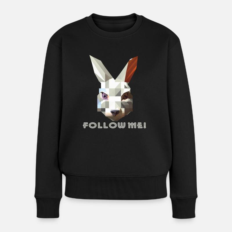 White Rabbit - Frauen Premium Bio Pullover - Schwarz