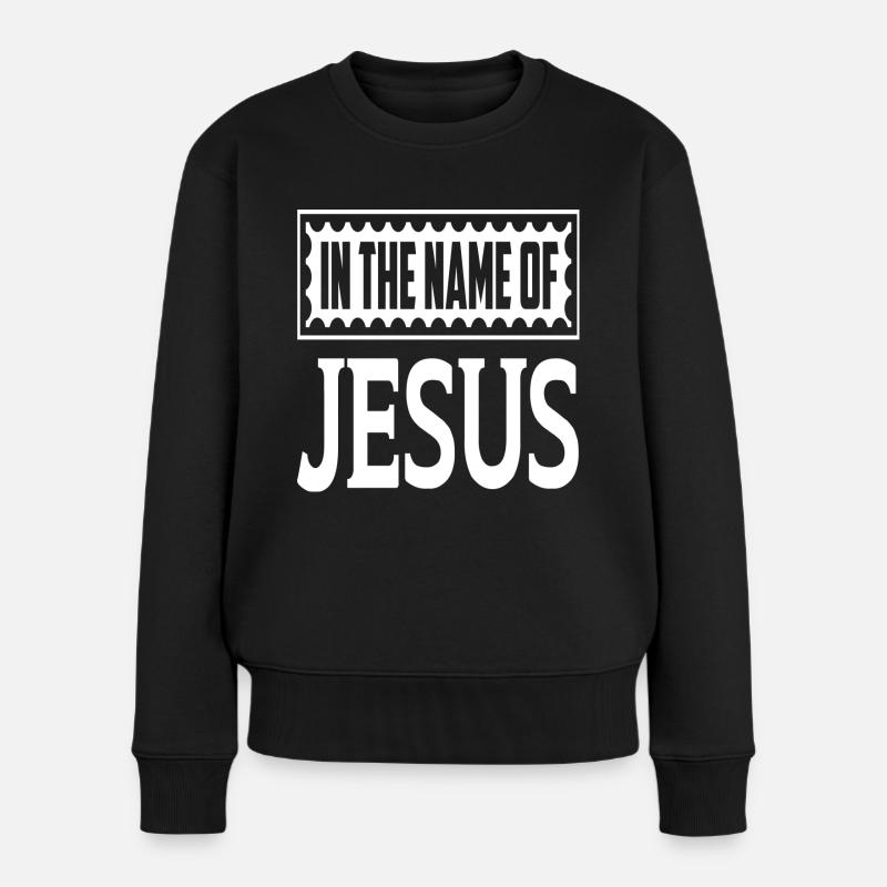 Au nom de Jésus - Pull Premium bio Femme - noir