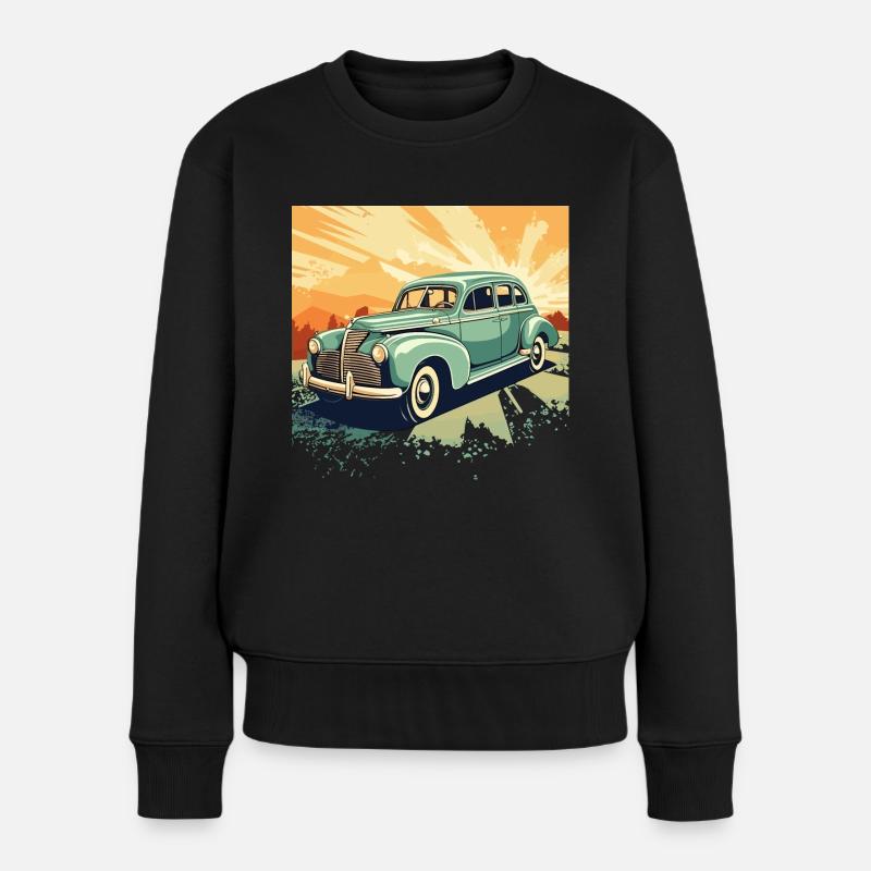 Zeitlose Eleganz - Der Klassiker auf Rädern - Frauen Premium Bio Pullover - Schwarz
