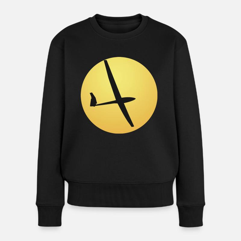 Segelflugzeug - Frauen Premium Bio Pullover - Schwarz