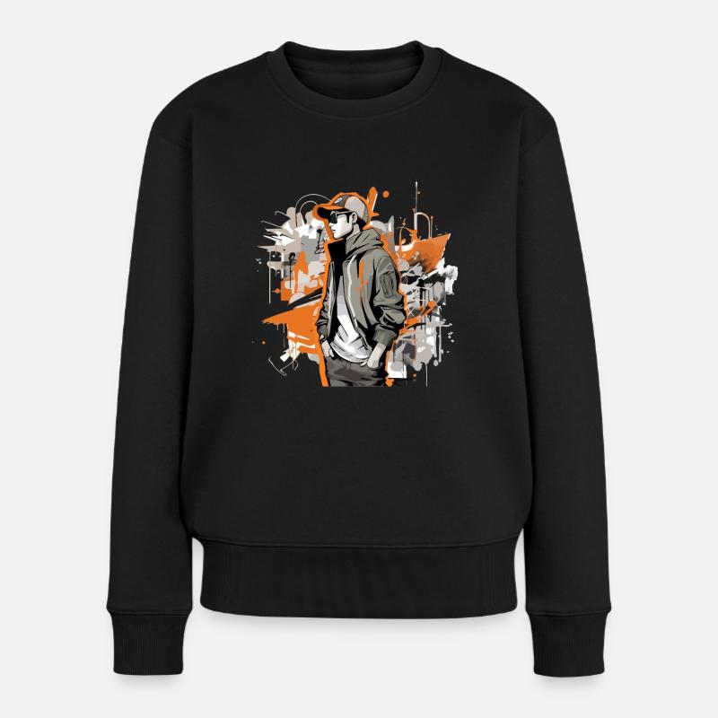 Urban Benoit - Pull Premium bio Femme - noir