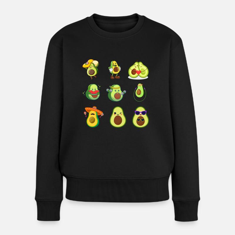 Avocado - Frauen Premium Bio Pullover - Schwarz