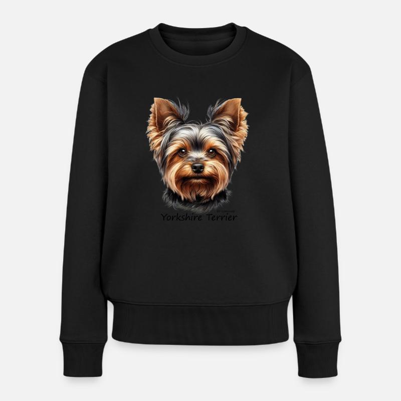 Yorkshire terrier - Frauen Premium Bio Pullover - Schwarz