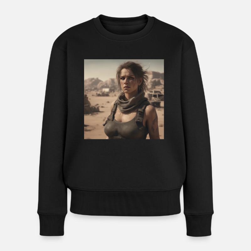 Postapocalypse - Frauen Premium Bio Pullover - Schwarz
