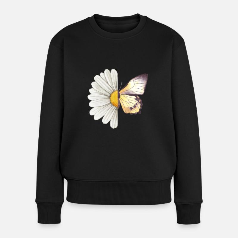 Papillon marguerite - Pull Premium bio Femme - noir