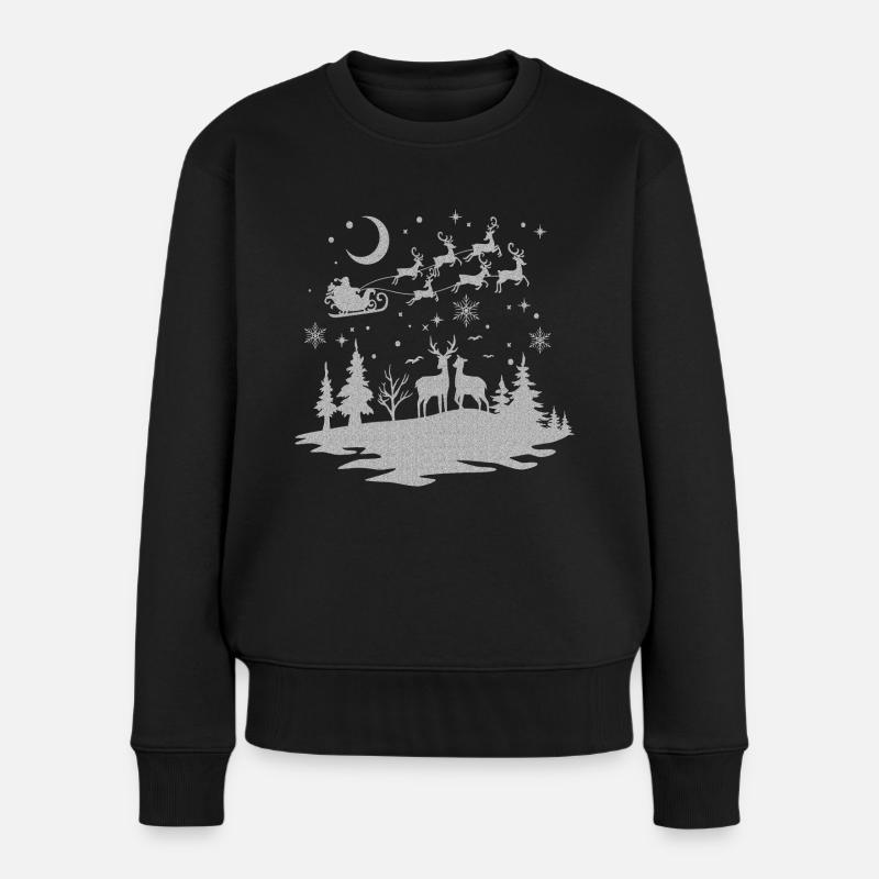 Noël Noël père Noël coquine vacances hiver - Pull Premium bio Femme - noir
