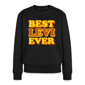 Funny gift with first name Levi - Women's Premium Organic Jumper - black - Front - Julia (174cm)