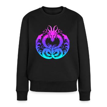 Fantasy Dragon Anime Dragon Head Mythical reptile - Women's Premium Organic Jumper - black - Front - Julia (174cm)