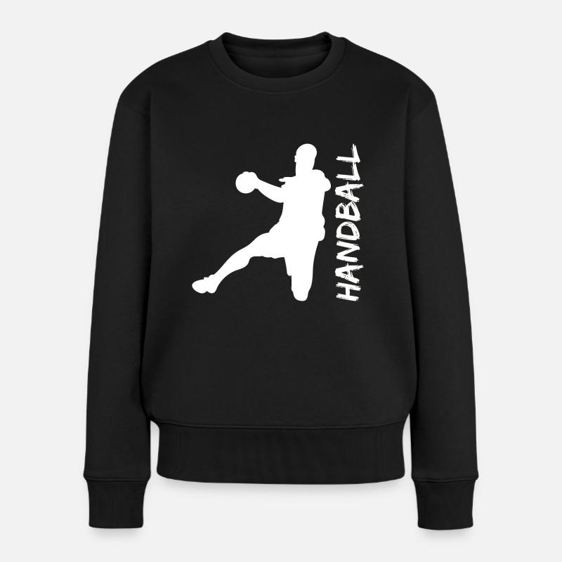 Handballer - Frauen Premium Bio Pullover - Schwarz