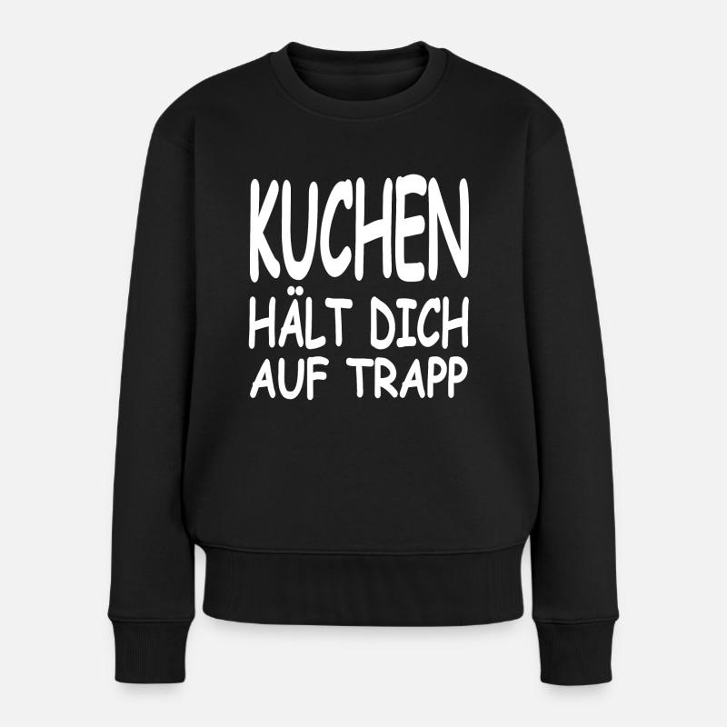 Kuchen - Frauen Premium Bio Pullover - Schwarz
