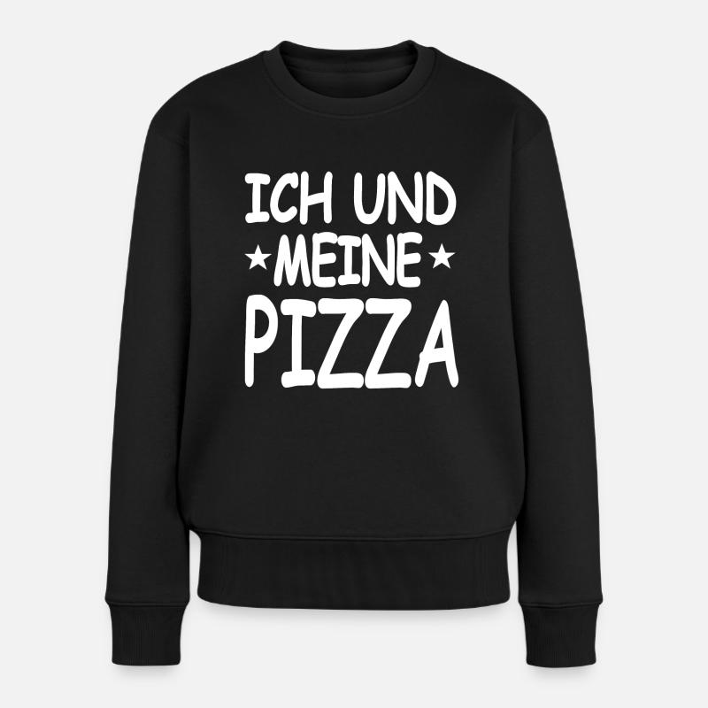 Pizza - Frauen Premium Bio Pullover - Schwarz