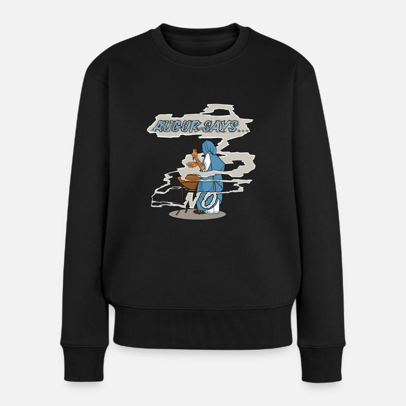 Augur Say's No - Frauen Premium Bio Pullover - Schwarz