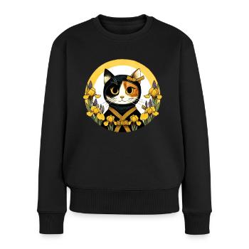 Ninja Cat - Women's Premium Organic Jumper - black - Front - Julia (174cm)