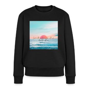 Summer vibes - Frauen Premium Bio Pullover - Schwarz - Vorne - Julia (174cm)