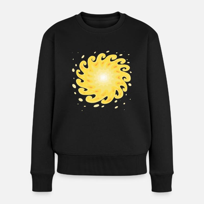 Sonne im Zenit - Frauen Premium Bio Pullover - Schwarz