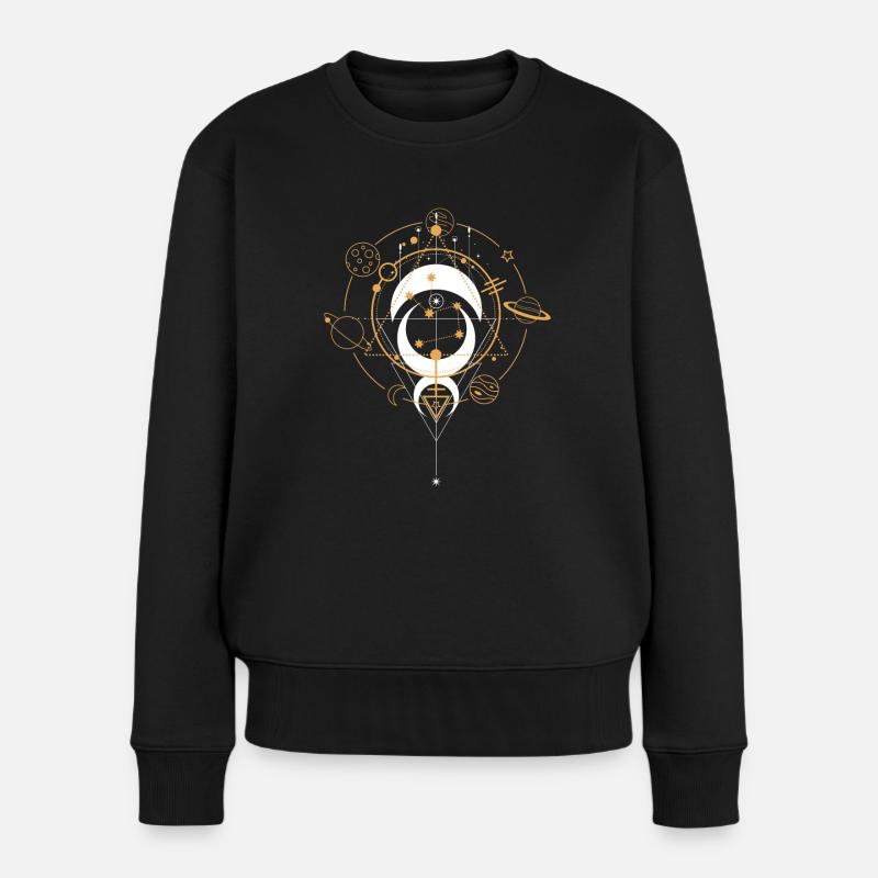 Cosmic Geometry - Women's Premium Organic Jumper - black