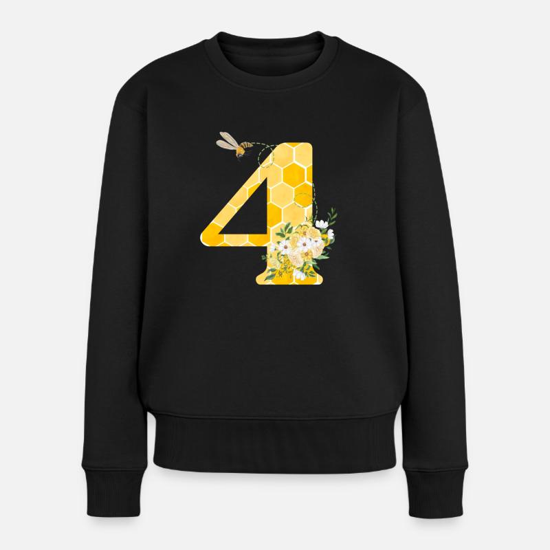4e anniversaire abeille - Pull Premium bio Femme - noir