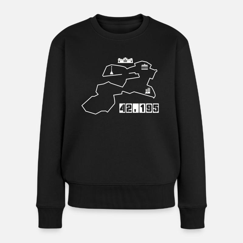 berlin marathon - Frauen Premium Bio Pullover - Schwarz