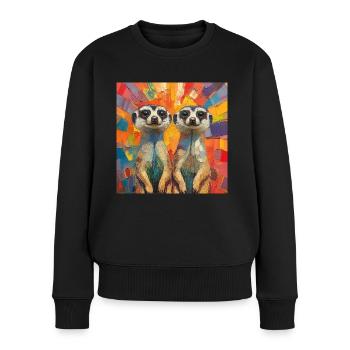 Suricates - Pull Premium bio Femme - noir - Devant - Julia (174cm)