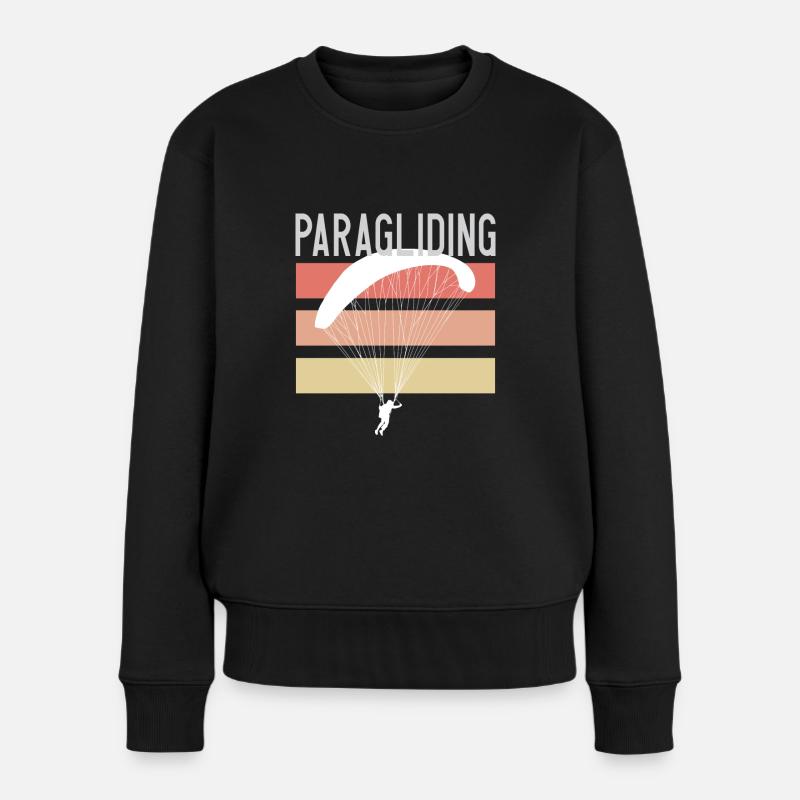 Paragliding & Gleitschirmfliegen - Frauen Premium Bio Pullover - Schwarz