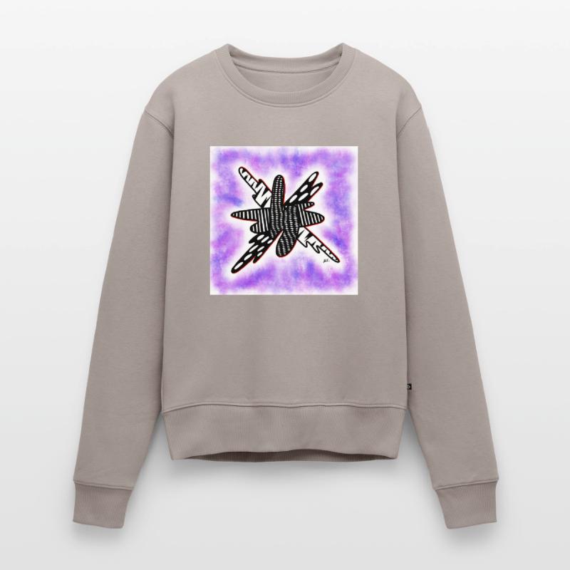Creative patterned blob on violet Women's Premium Organic Jumper