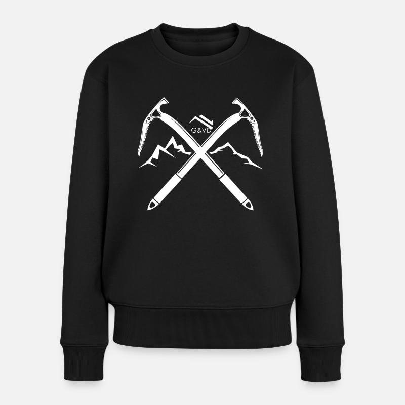 Klettern - Frauen Premium Bio Pullover - Schwarz