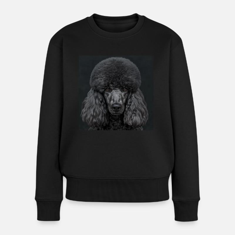 Black Animals - Black Poodle - Frauen Premium Bio Pullover - Schwarz