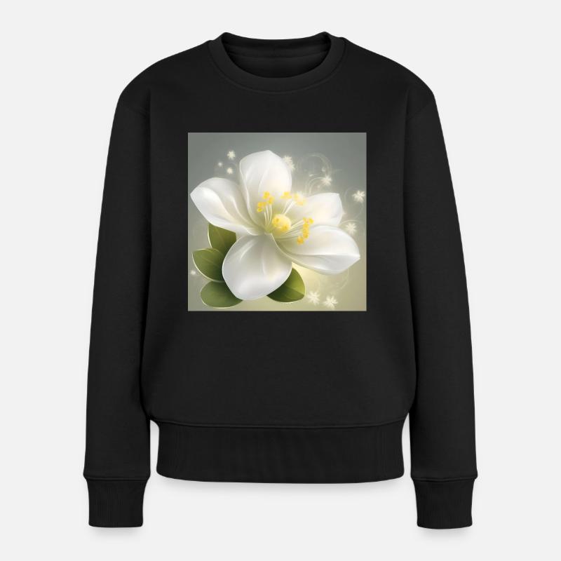 Fleur délicate - Pull Premium bio Femme - noir