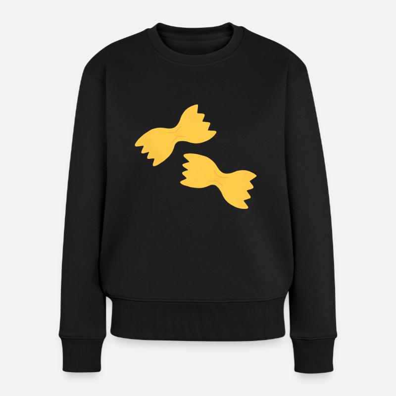 Farfalle Nudeln - Frauen Premium Bio Pullover - Schwarz