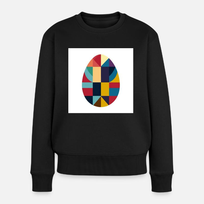 Osterei Design No.06 - Frauen Premium Bio Pullover - Schwarz